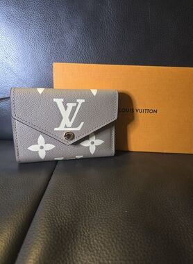 Taupe & White Monogram Small Wallet
